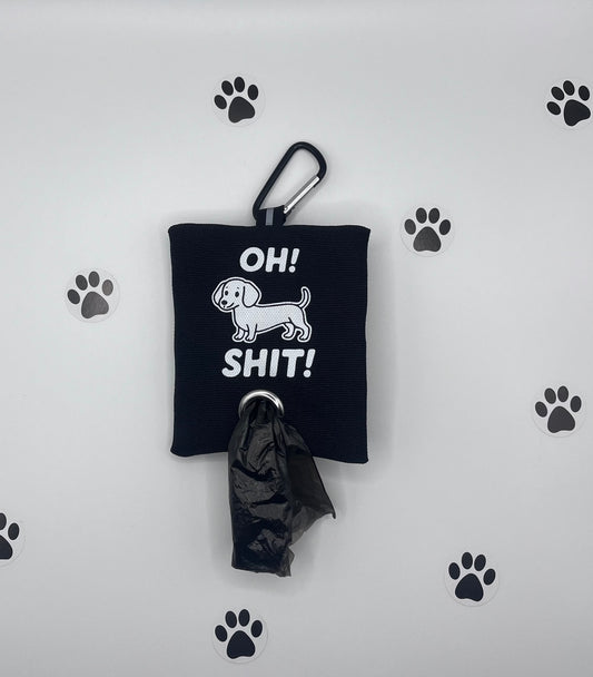 Support pour sacs à crottes - Oh shit