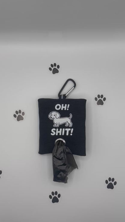 Support pour sacs à crottes - Oh shit