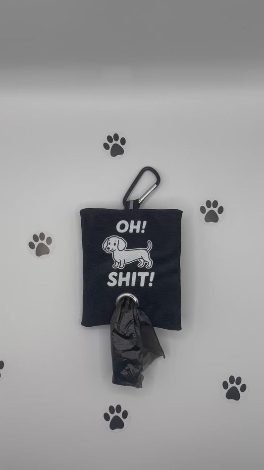 Support pour sacs à crottes - Oh shit