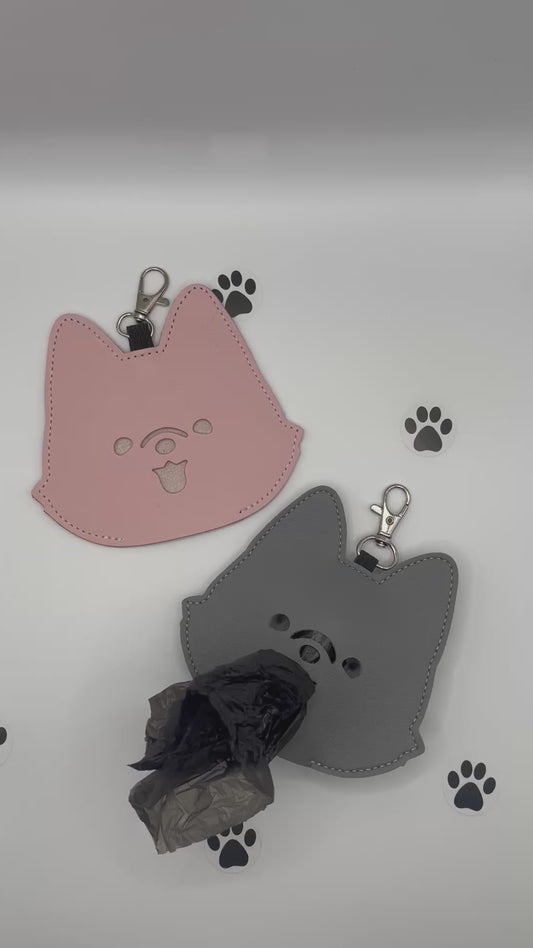 Support pour sacs à crottes - Puppy face